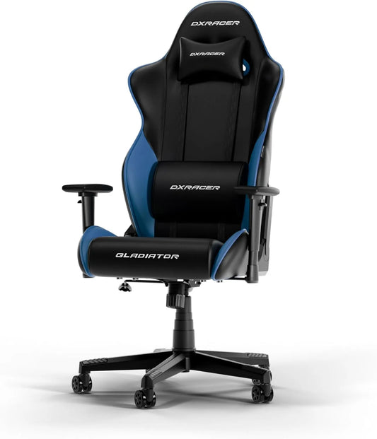 Stuhl: GLADIATOR, für Gaming, schwarz, mit Lederbezug