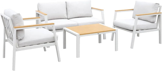 Gartenmöbel-Set und Lounge-Set — Casoria, aus Aluminium, 4-Sitzer
