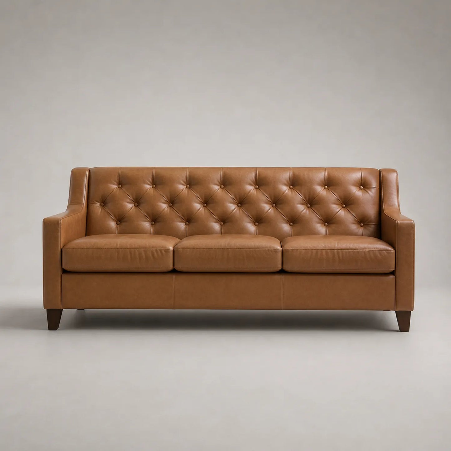 3-Sitzer Ledersofa Echtleder Braun