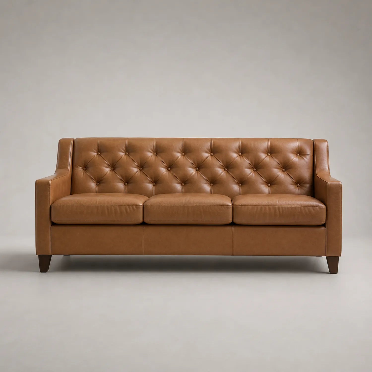 3-Sitzer Ledersofa Echtleder Braun