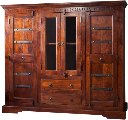 Sideboard und Anrichte – aus Oxford-Gewebe, 160 × 50 × 142 cm, braun