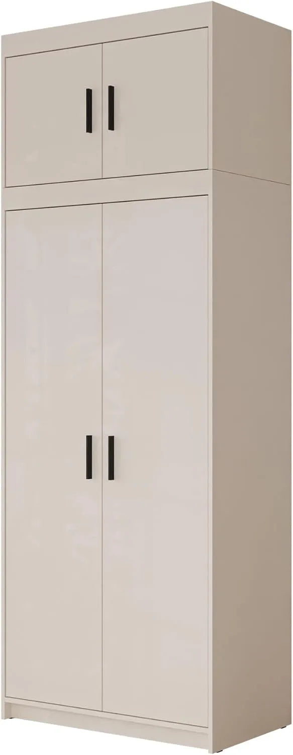 Kleiderschrank und Garderobenschrank — 2-türig, weiß