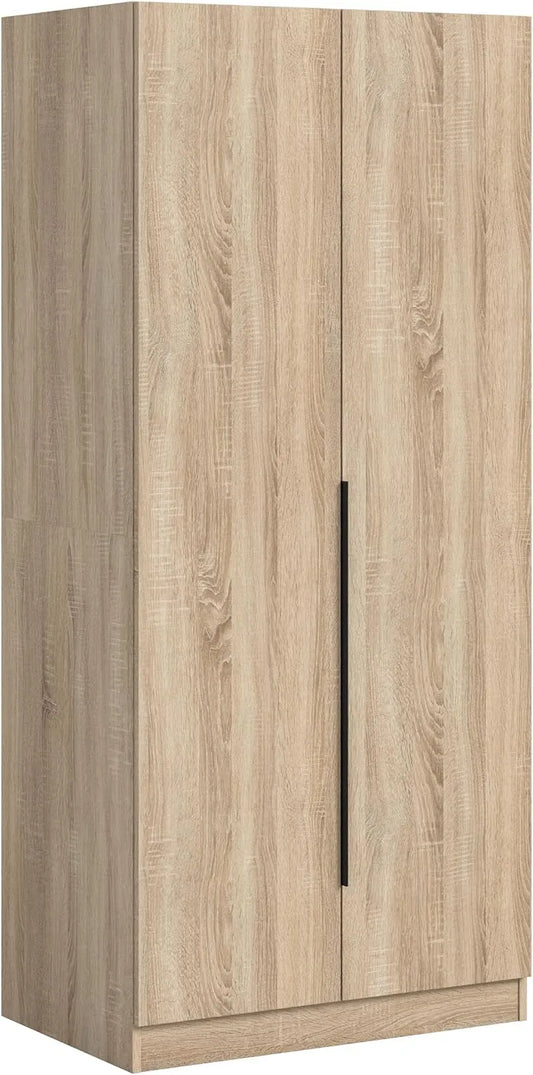 Kleiderschrank und Garderobenschrank – kompakte Bauweise, mit Kleiderstange, 80 × 180 × 52 cm