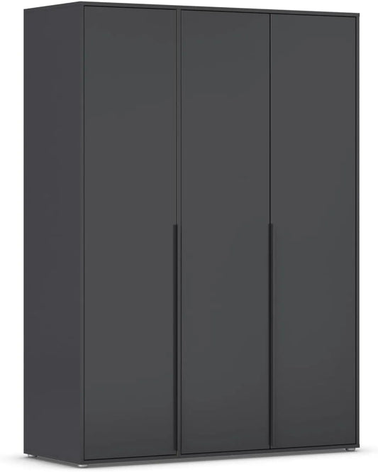 Rauch Möbel Kleiderschrank und Garderobenschrank — 3-türig, 140 cm, grau, aus Metall