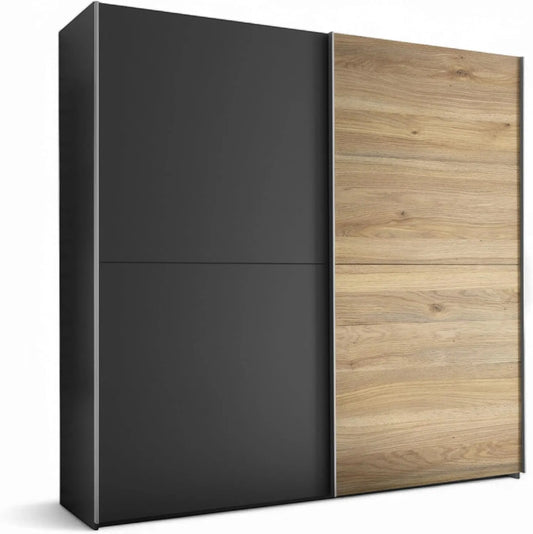 Kleiderschrank und Garderobenschrank – 2-türig, 215 × 210 × 60 cm