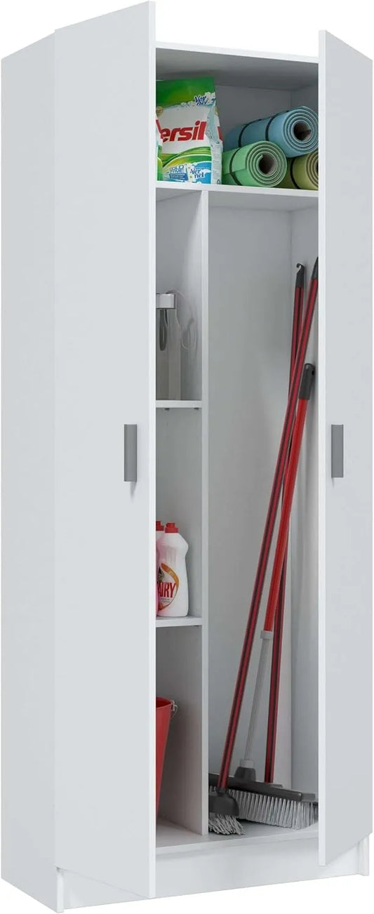 Habitdesign — mit Einlegeböden, 2 Türen, 3 Einlegeböden, 73 × 180 × 37 cm, weiß