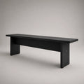 Bank aus Holz Schwarz 160cm