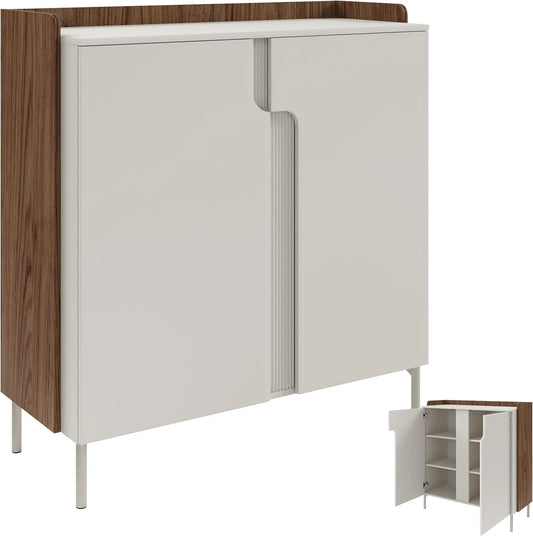 Sideboard und Anrichte — POSITIVO, mit Metallbeinen, 2-türig, 103 × 110 × 42 cm
