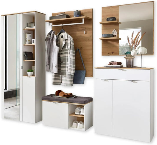 Garderoben-Set: FSC, 5-teilig, 264 × 202 × 38 cm, weiß