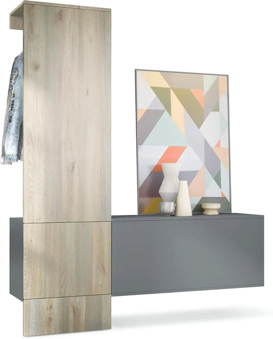 Küchenschrank: 156, 5 × 193 × 35 cm, anthrazit
