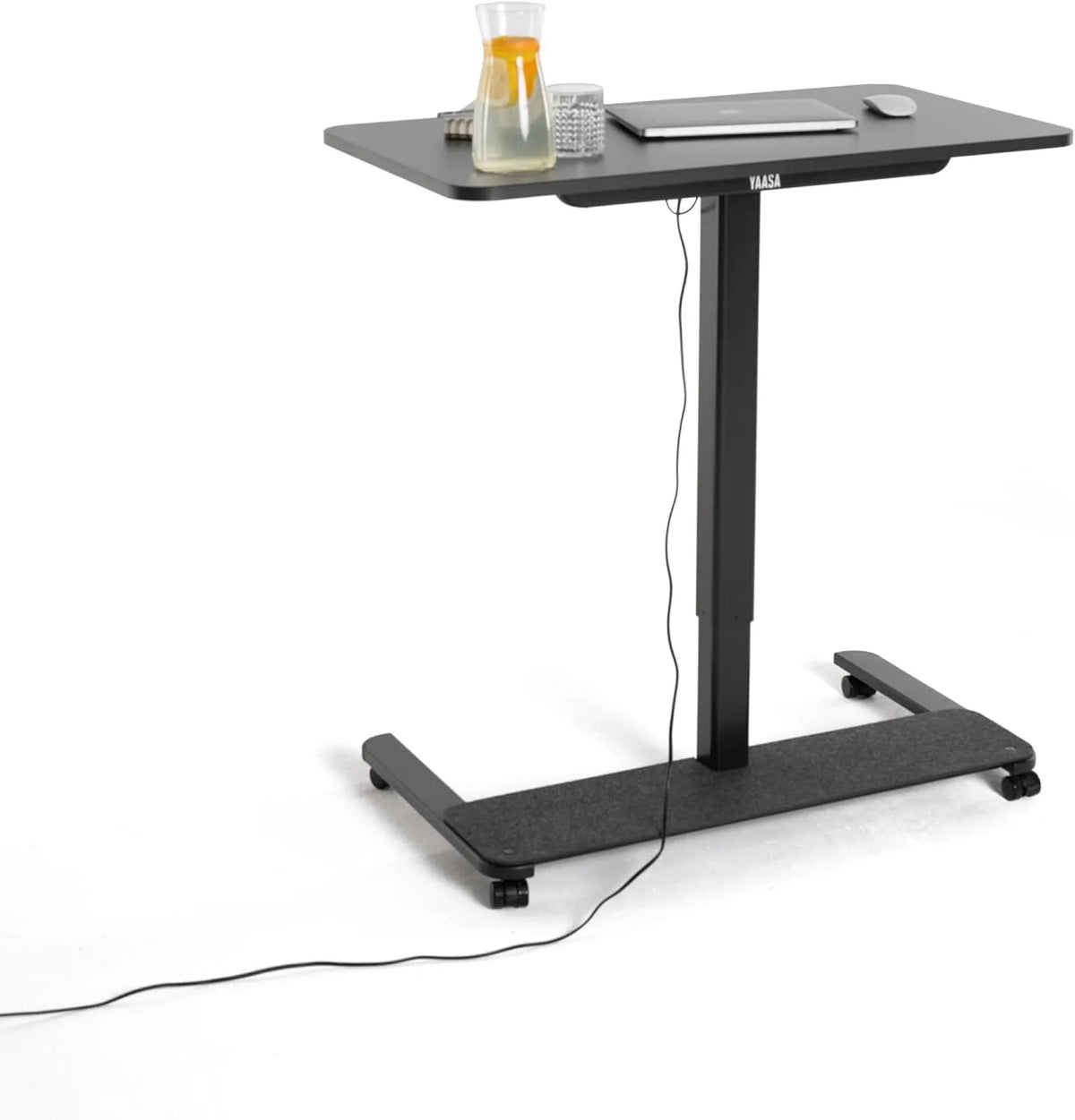 Schreibtisch und Computertisch: höhenverstellbar, 91 × 51 cm, grau
