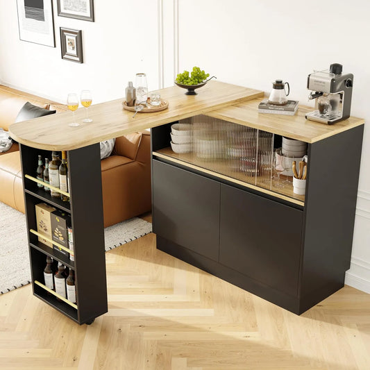 Sideboard und Anrichte – drehbar, 90 × 45 × 100 cm, schwarz