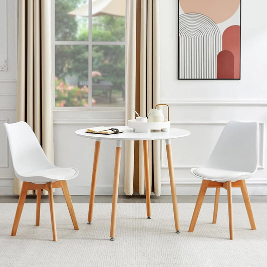 Esszimmerstuhl und Küchenstuhl: 2er Set, 90cm, weiß