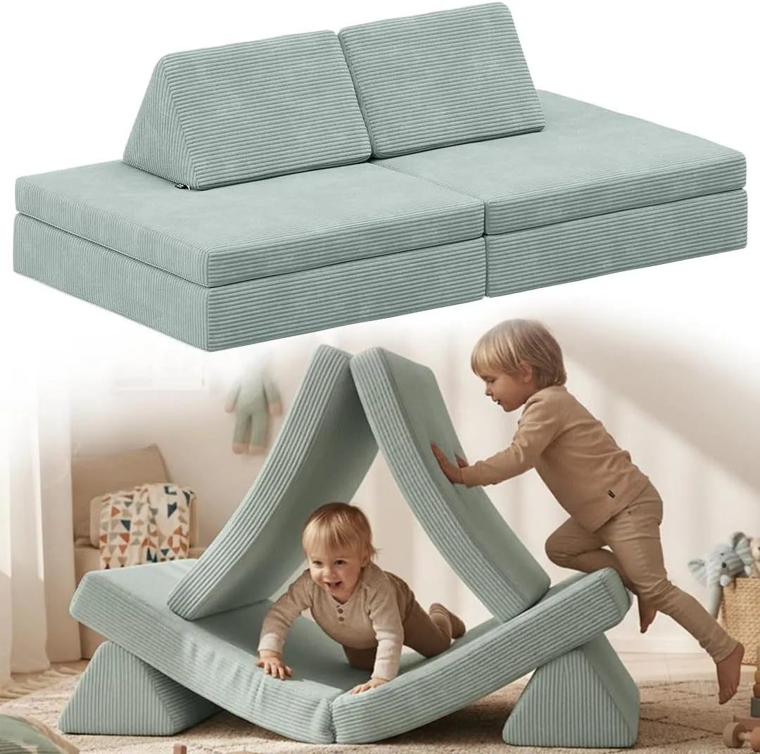 Kinderzimmer-Set – Cord, für Kinder, modular, mit Cordbezug, Schaumstoffpolsterung, klappbar