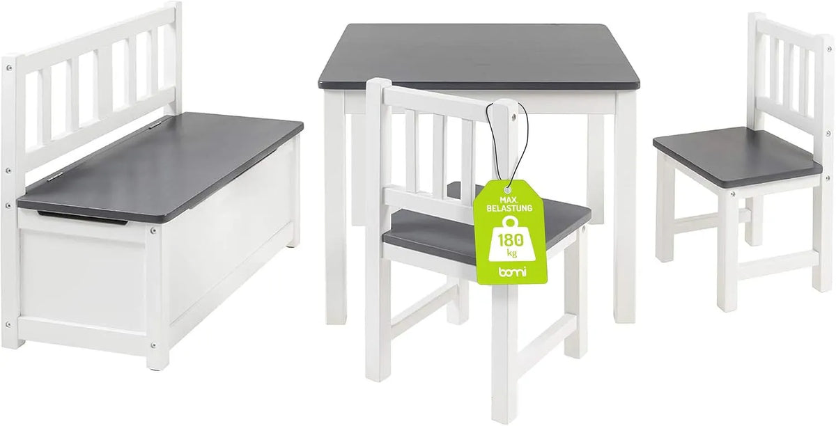 Kinderzimmer-Set – FSC, aus Holz, grau