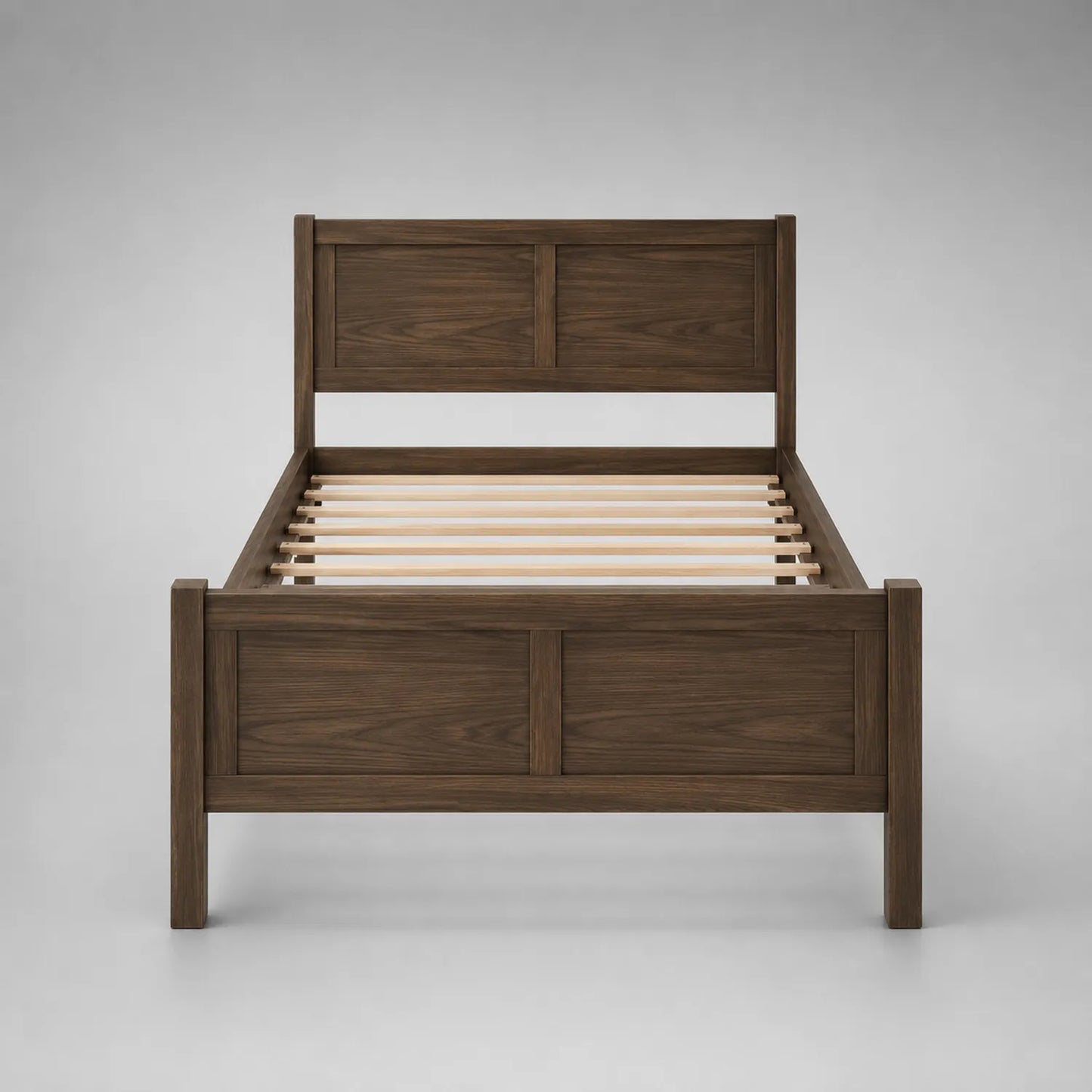 Einzelbett aus Holz 200x100 cm Dunkelbraun