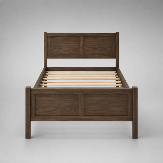 Einzelbett aus Holz 200x100 cm Dunkelbraun