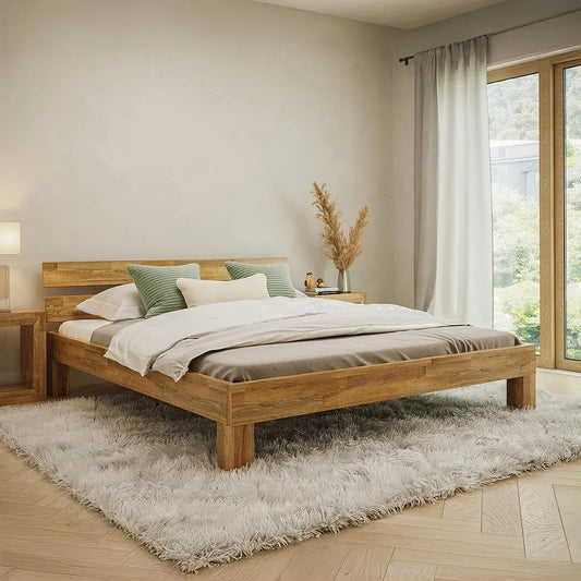 Bettgestell und Bettrahmen – Futonbett, aus Massivholz, 180 × 200 cm