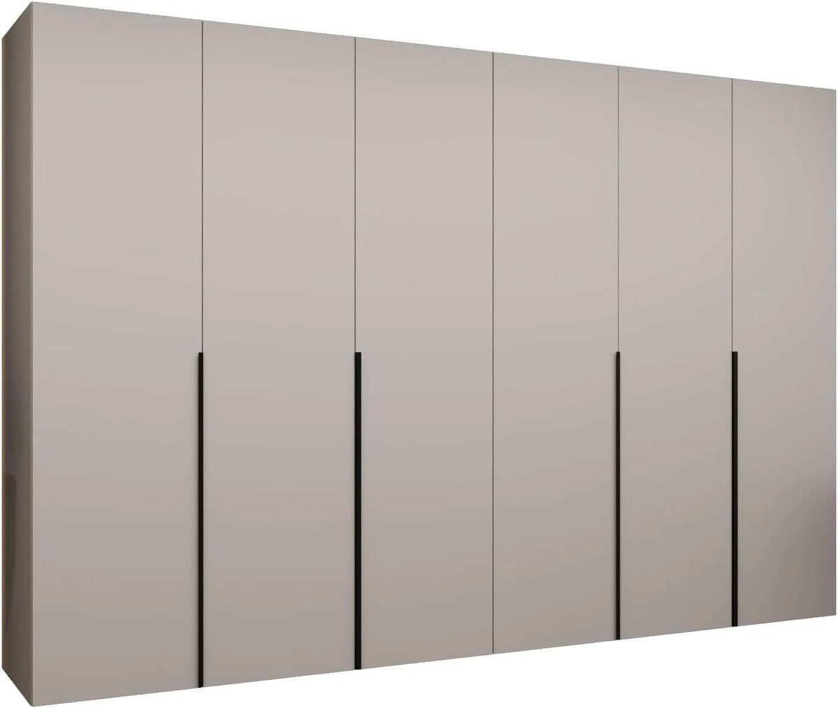 Kleiderschrank und Garderobenschrank – 300 × 202 × 52 cm, schwarz