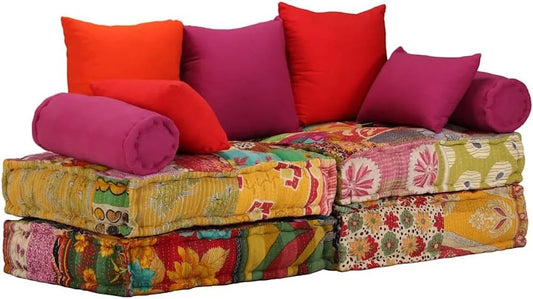 Sofa — modular, mit Kissen, 2-Sitzer, mit Stoffbezug
