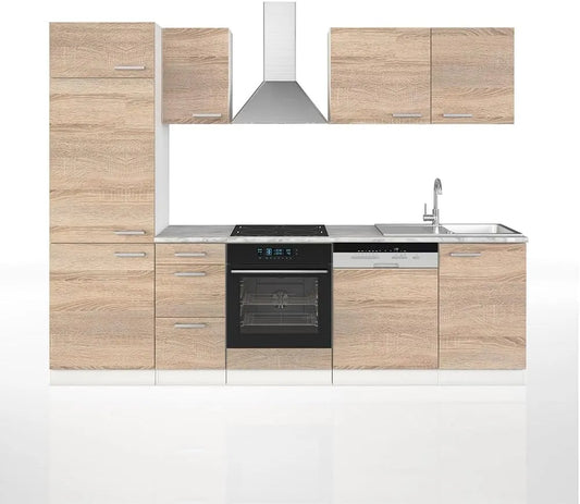 Vicco Küchenzeile: 270 cm, weiß