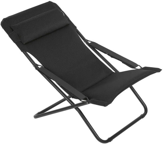 Lafuma MOBILIER Gartenliege und Sonnenliege – aus Stahl, klappbar, schwarz