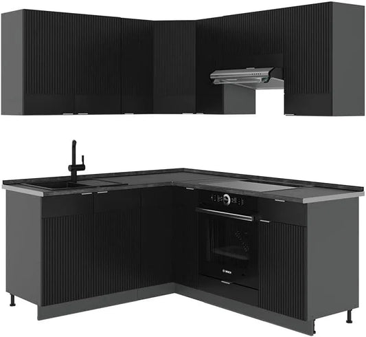 Vicco Tischplatte — gemustert, 190 × 46 cm, anthrazit