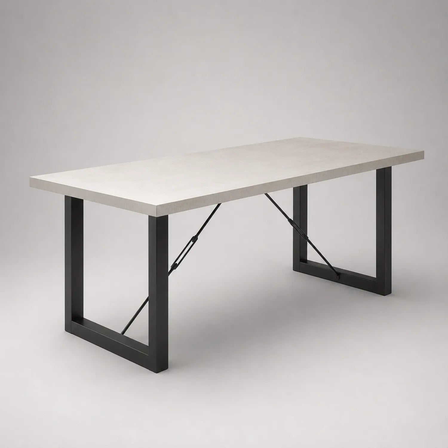 Esstisch Rechteckig MDF Metallgestell 200x100x75cm