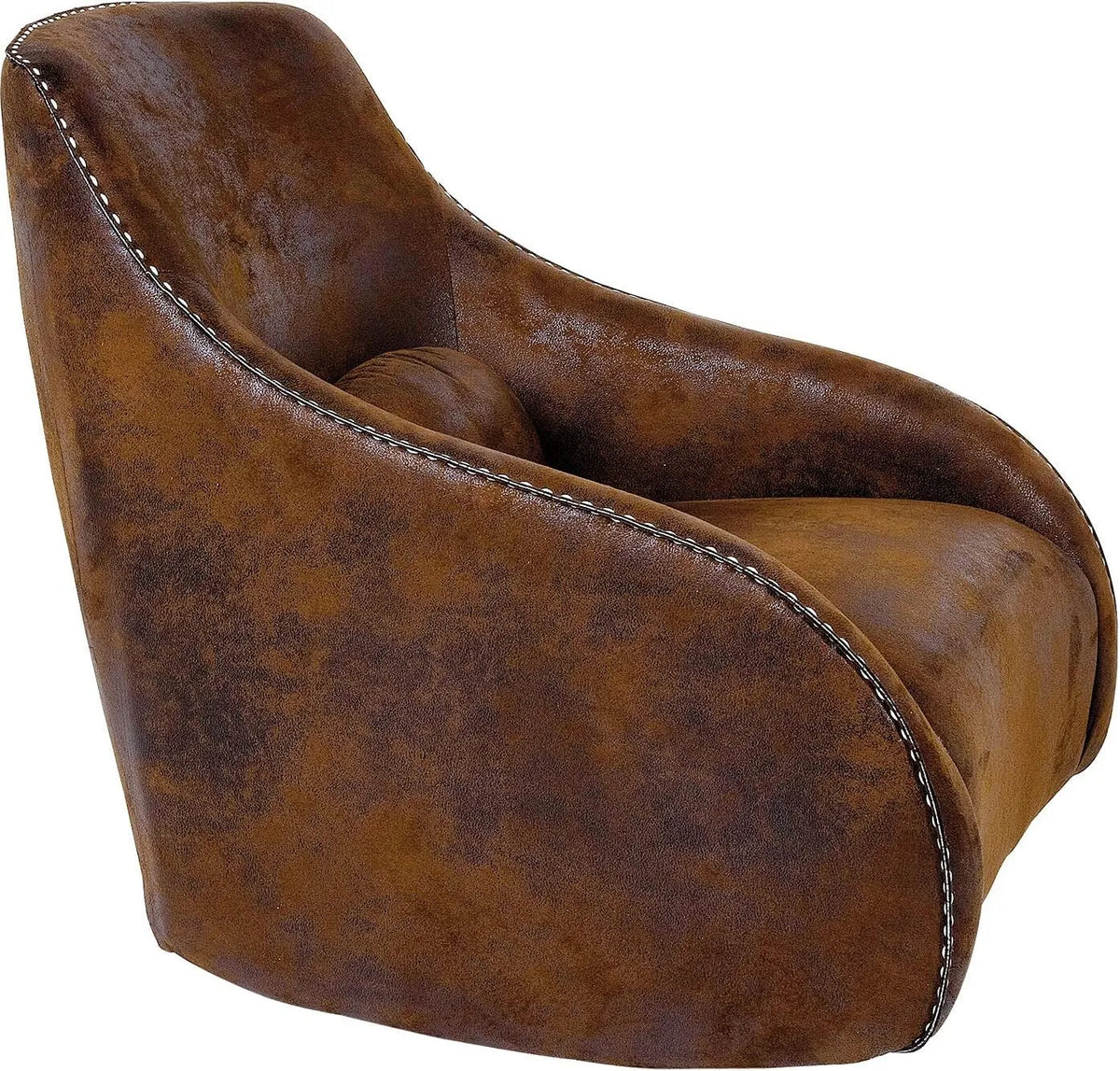 Schaukelstuhl – aus Polyester, mit Schaukelfunktion, 83 × 76 × 74 cm, braun, mit Stoffbezug