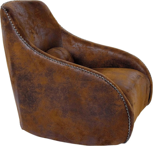 Schaukelstuhl – aus Polyester, mit Schaukelfunktion, 83 × 76 × 74 cm, braun, mit Stoffbezug