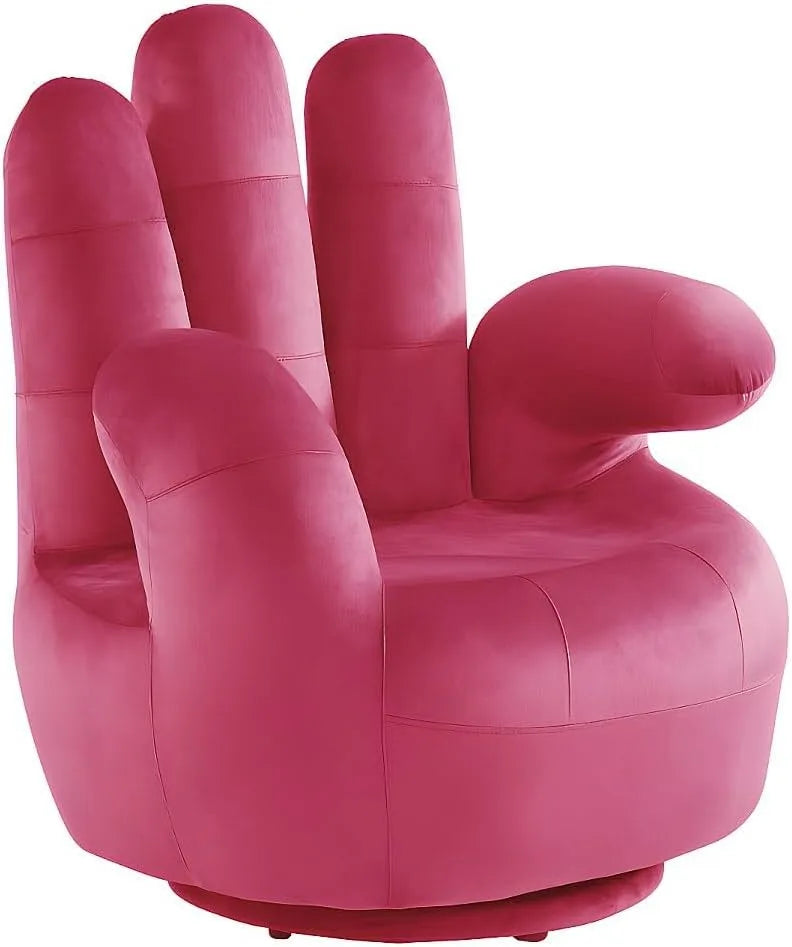 Sessel und Polsterstuhl – aus Polyester, mit Rückenlehne, rosa