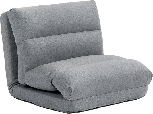 HOMCOM Schlafsofa und Sofabett – mit Schlaffunktion, klappbar, grau