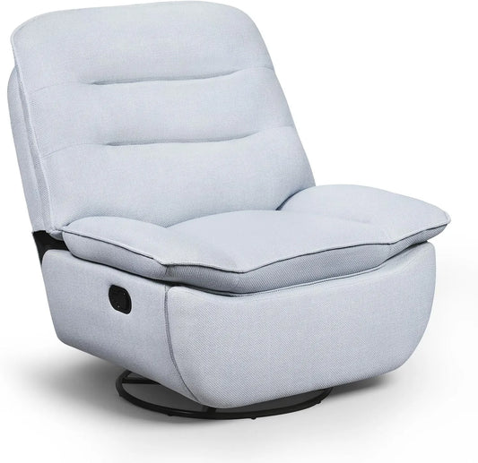 Relaxsessel und Fernsehsessel — mit Relaxfunktion, drehbar, mit Liegefunktion, klappbar, 95 cm, blau