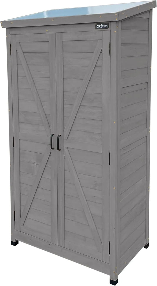 Gartenschrank: aus Holz, 85 × 52 × 174 cm