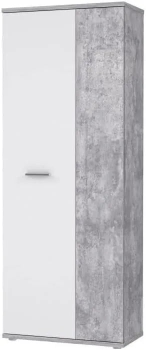 Kleiderschrank und Garderobenschrank – NET106, mit Einlegeböden, 2-türig, 69 cm, 179 cm, 35 cm, weiß, FORTE NET106