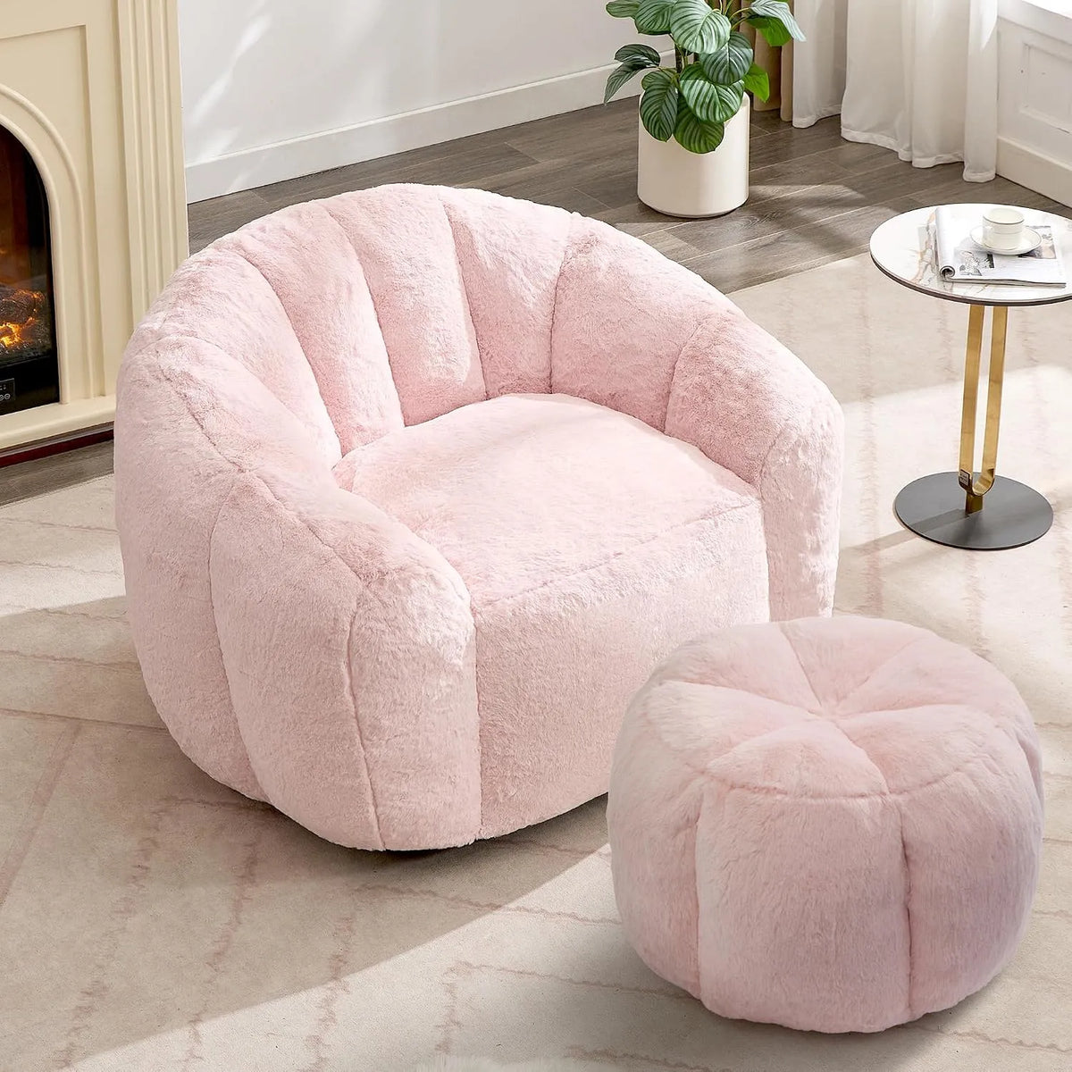 Sessel und Polsterstuhl: 110×95×84 cm, 50 cm, 35 cm, rosa