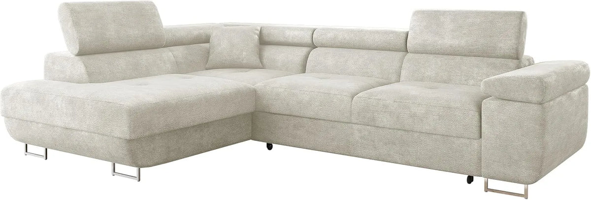 Ecksofa und Wohnlandschaft — Torezio, L-Form, linke Ausrichtung, mit Bettkasten, mit Schlaffunktion