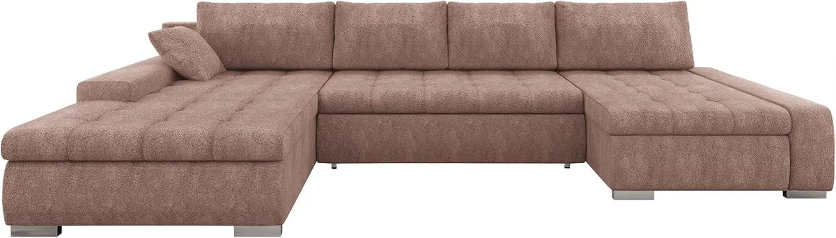 Ecksofa und Wohnlandschaft: Caro, U-Form, mit Bettkasten, mit Schlaffunktion