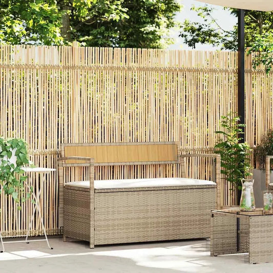 Gartensofa und Outdoor-Loungesofa – Gartensofa Wetterfest, mit Stauraum, aus Polyrattan, 2 Sitzer, 2-Sitzer