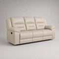 3-Sitzer Sofa mit Relaxfunktion PU-Leder Beige 200cm