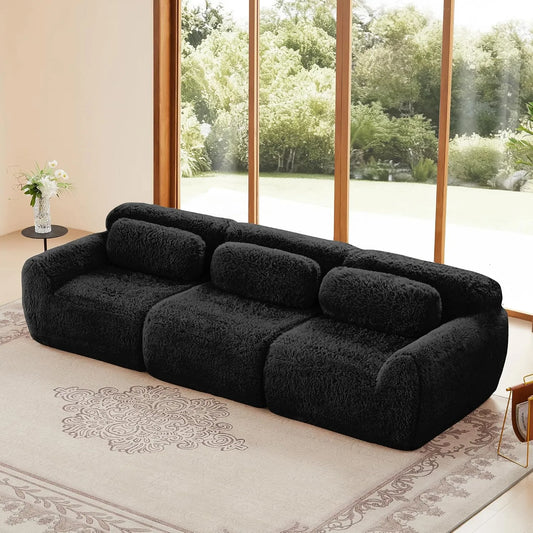 Modulares Sofa — 3-Sitzer, schwarz
