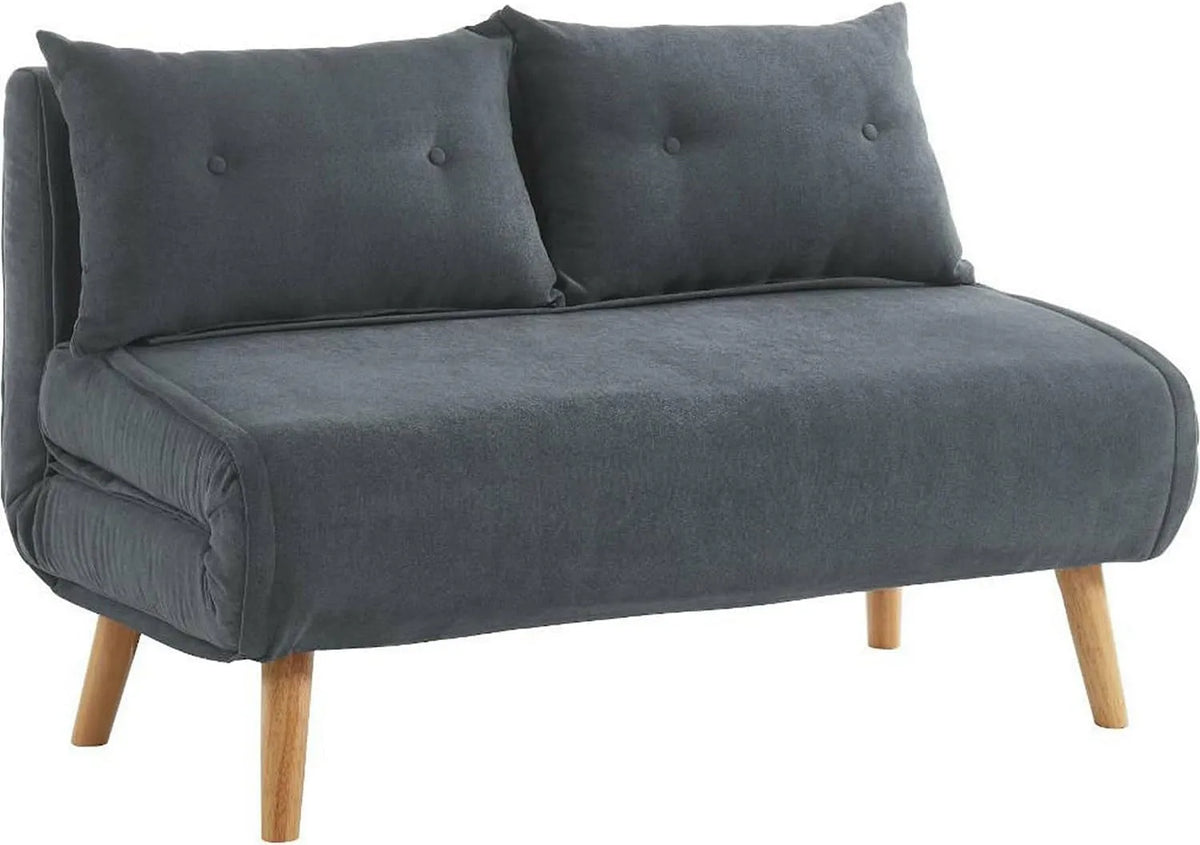 Schlafsofa und Sofabett — aus Polyester, grau