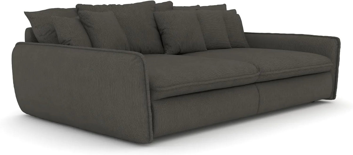 Sofa – B 234, Hereford, mit Cordbezug, mit Kissen, 131 cm