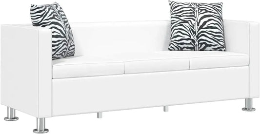 Sofa – Relaxsofa Relaxcouch, aus PU-Leder, 3-Sitzer, weiß