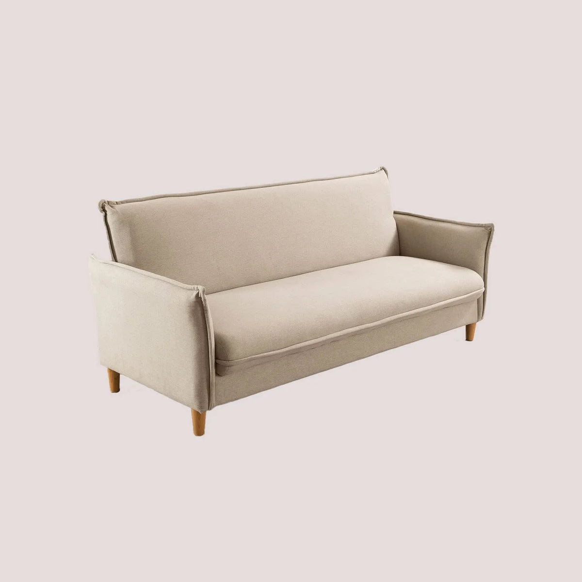 Schlafsofa und Sofabett – 2-Sitzer, beige, mit Stoffbezug