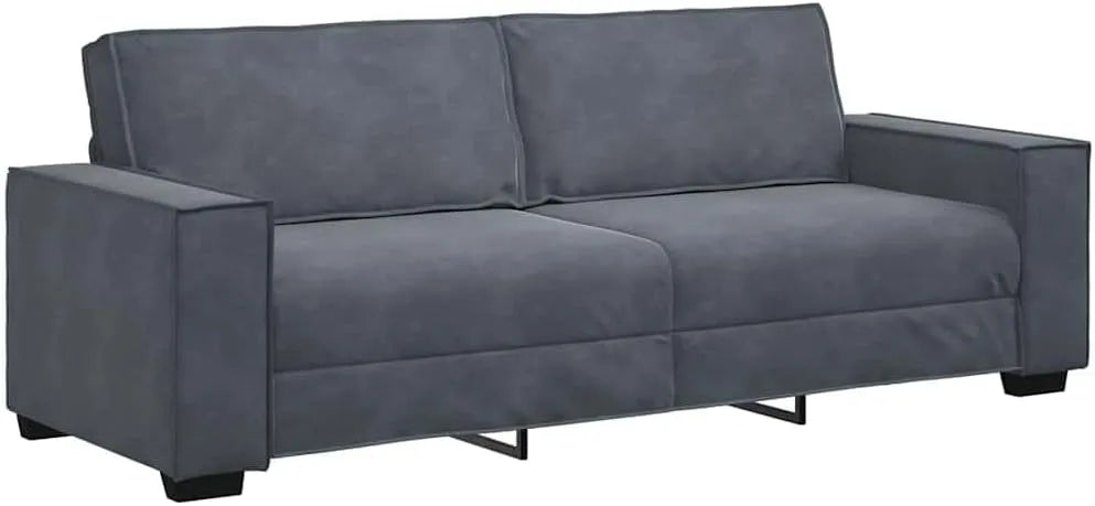Sofa: mit Samtbezug, 3-Sitzer, 180 cm, grau