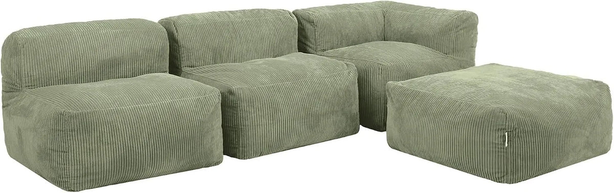 Eckmodul für Sofa – modular, mit Cordbezug, Schaumstoffpolsterung, 3 Sitzer, 3-Sitzer