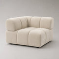 Eckteil Sofa Polstermöbel Polyester Stoff Beige 90x90x70 cm