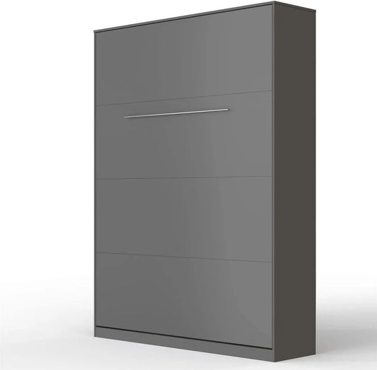 SMARTBett Schrankbett Standard Anthrazit 140 Vertikal