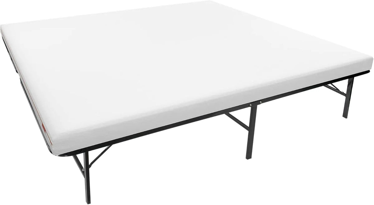 i-flair Metallbett Gästebett Klappbett LETTO 180x200 cm mit Matratze Slick — mit Stauraum, 180 × 200 cm, 12cm